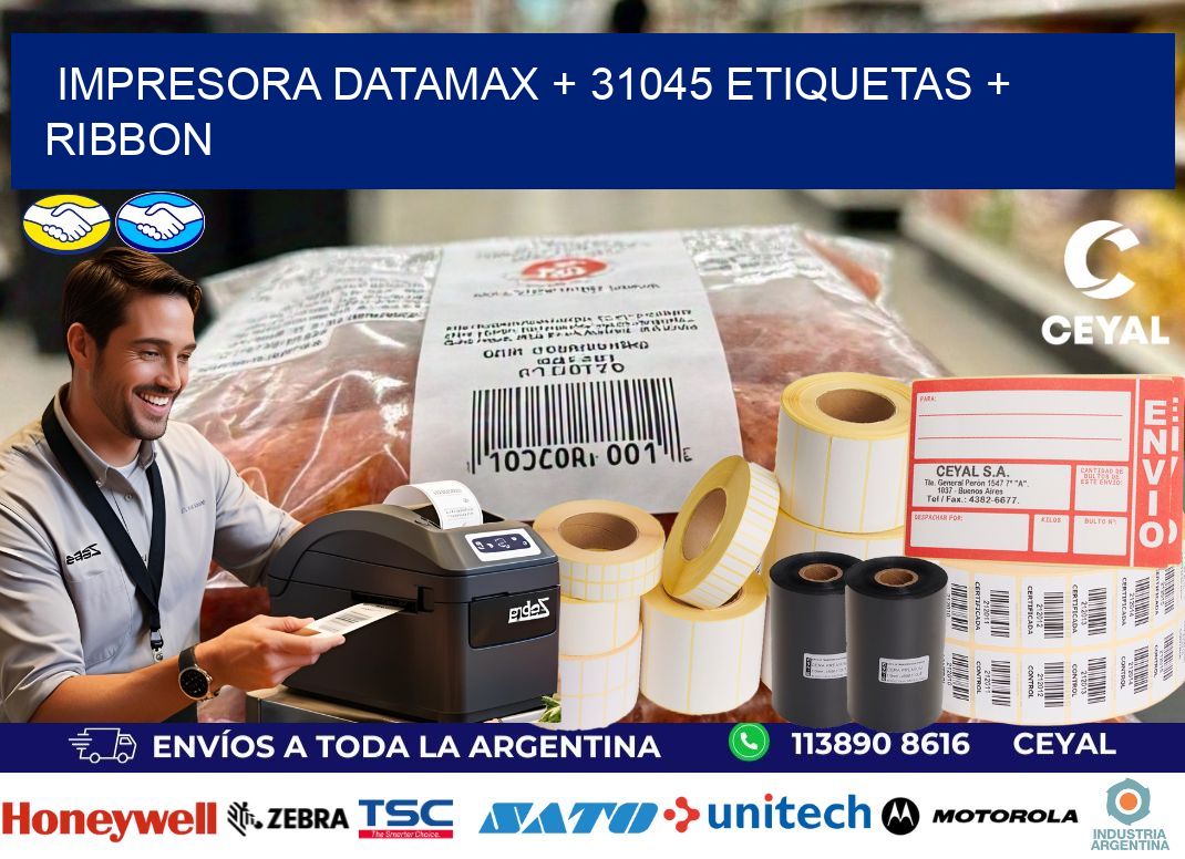 impresora DATAMAX + 31045 etiquetas + ribbon