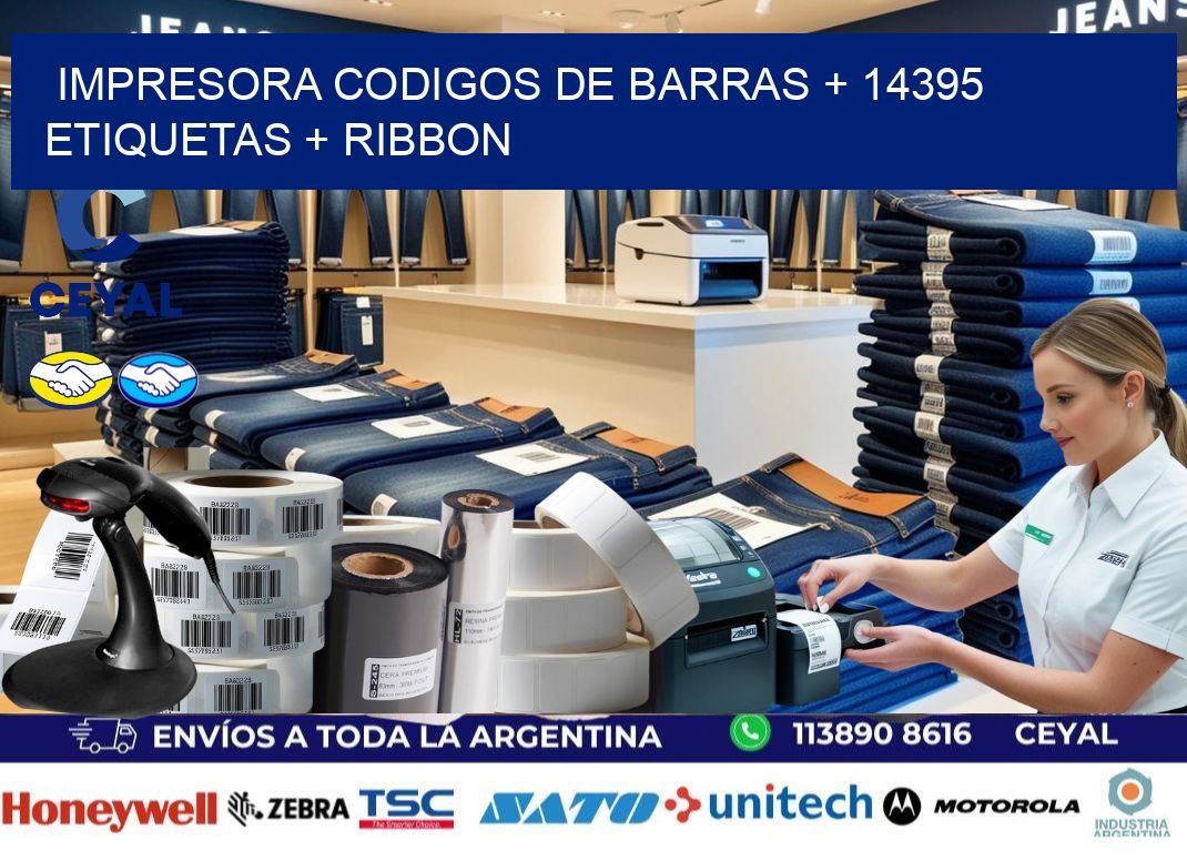 impresora codigos de barras + 14395 etiquetas + ribbon