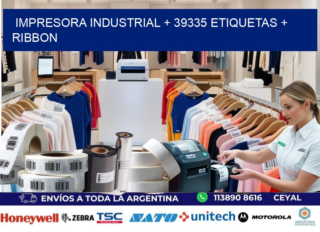impresora industrial + 39335 etiquetas + ribbon