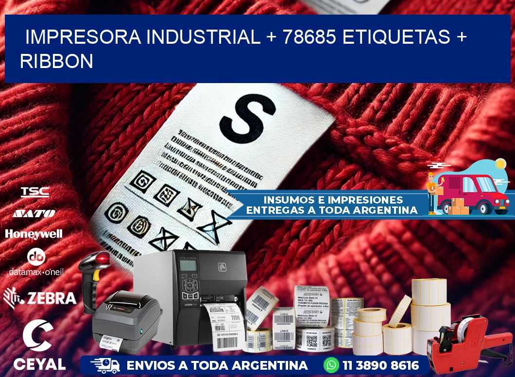 impresora industrial + 78685 etiquetas + ribbon