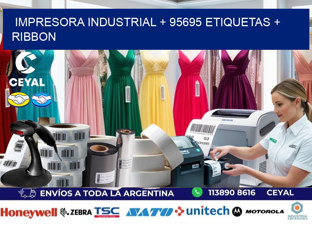 impresora industrial + 95695 etiquetas + ribbon