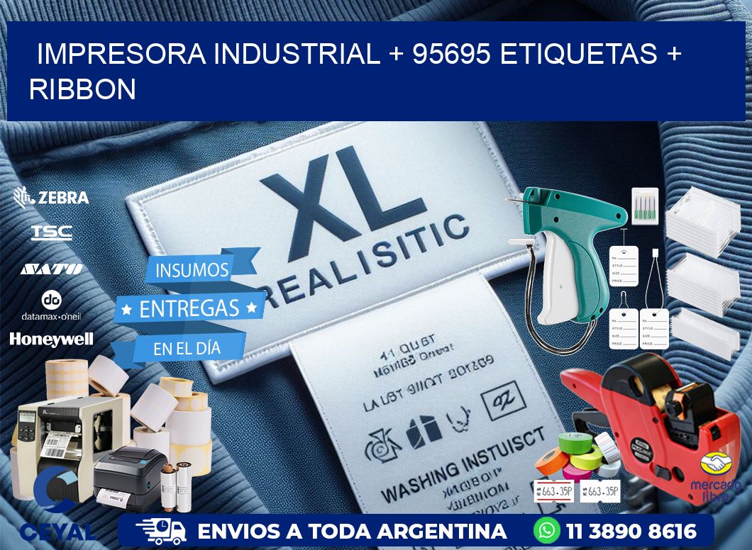 impresora industrial + 95695 etiquetas + ribbon