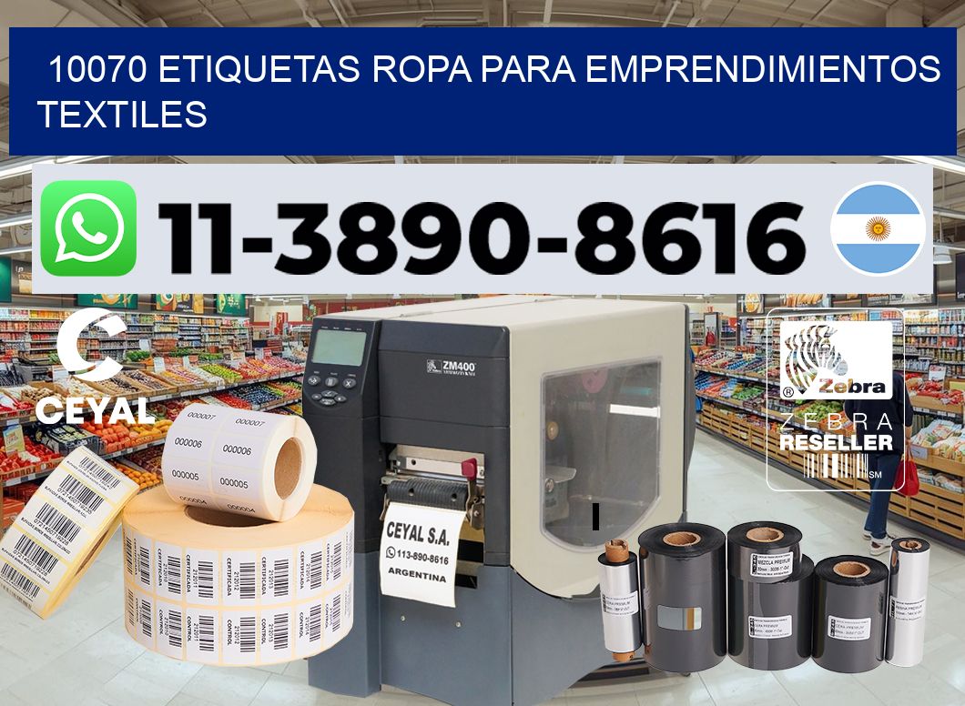 10070 Etiquetas ropa para emprendimientos textiles