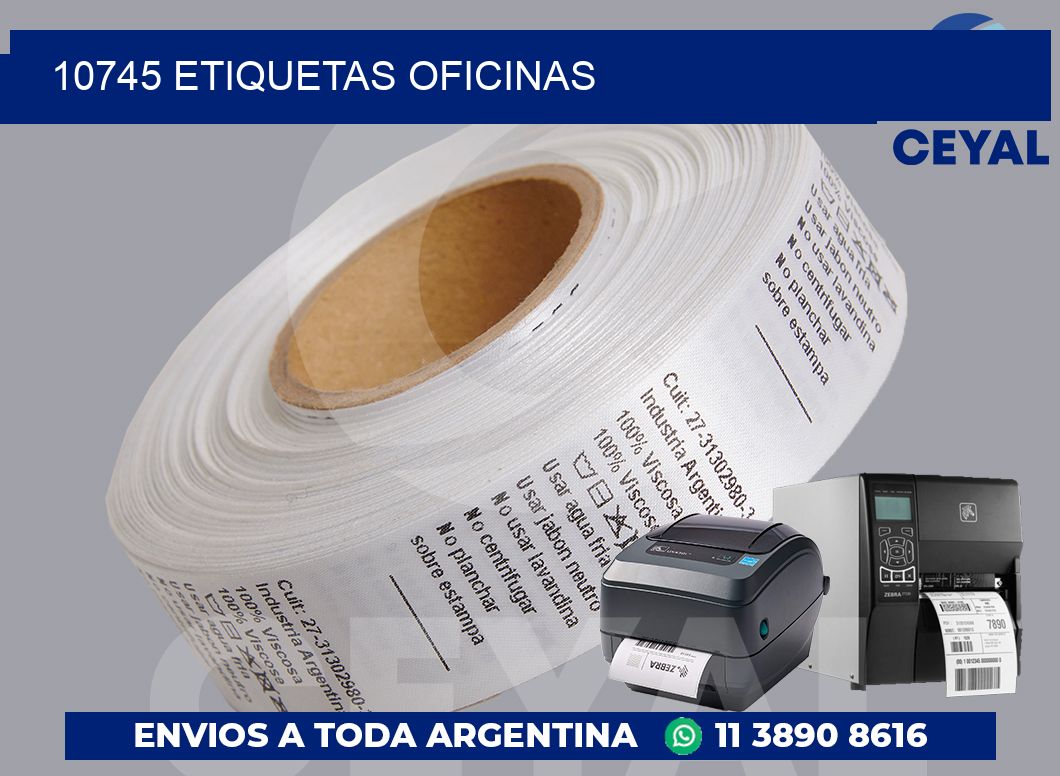 10745 etiquetas oficinas