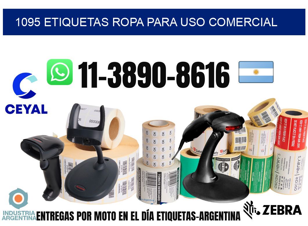 1095 Etiquetas ropa para uso comercial