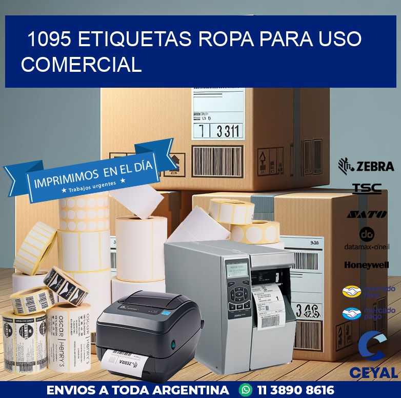 1095 Etiquetas ropa para uso comercial