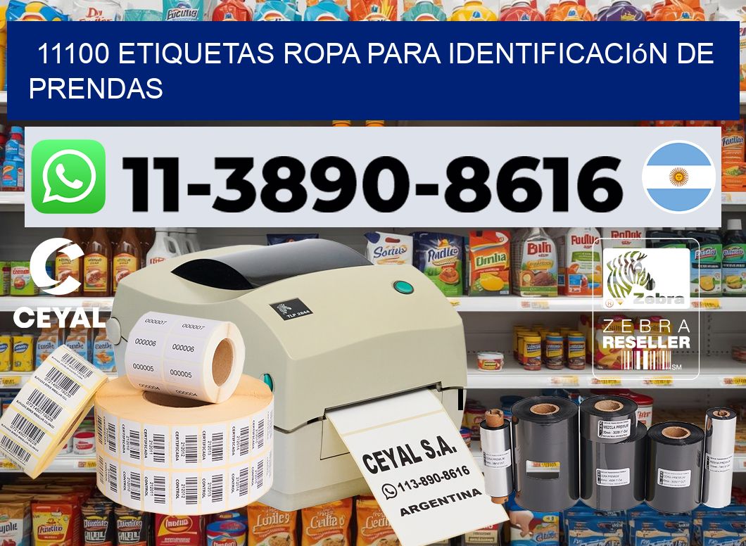 11100 Etiquetas ropa para identificación de prendas