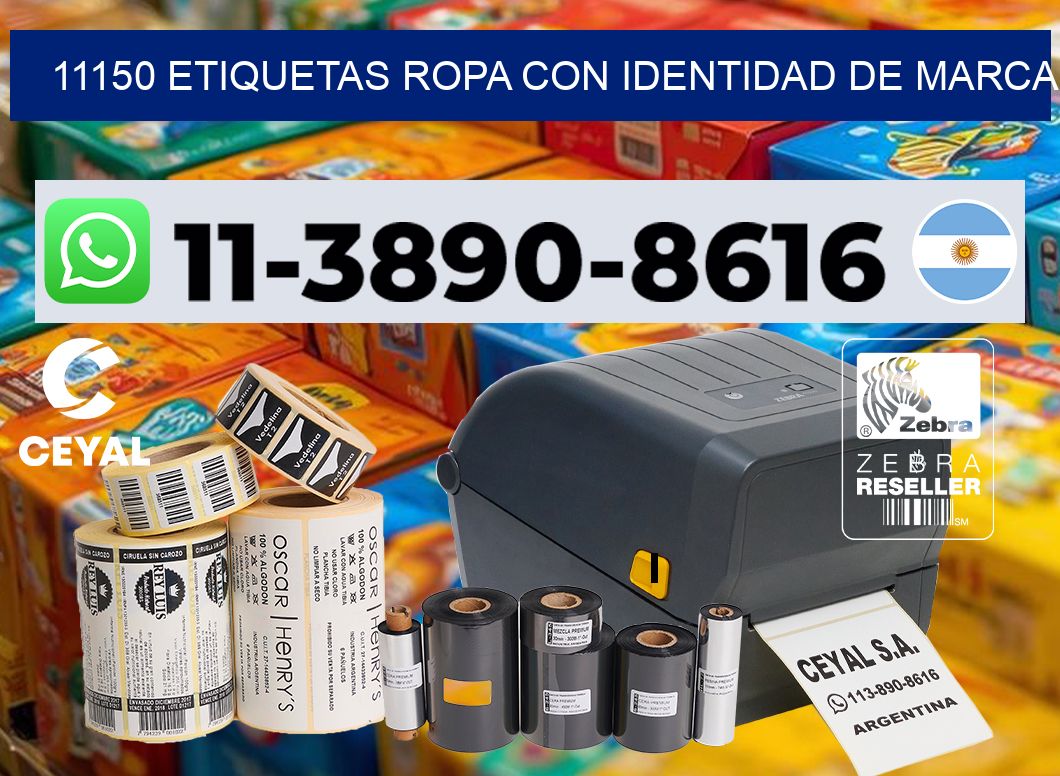 11150 Etiquetas ropa con identidad de marca