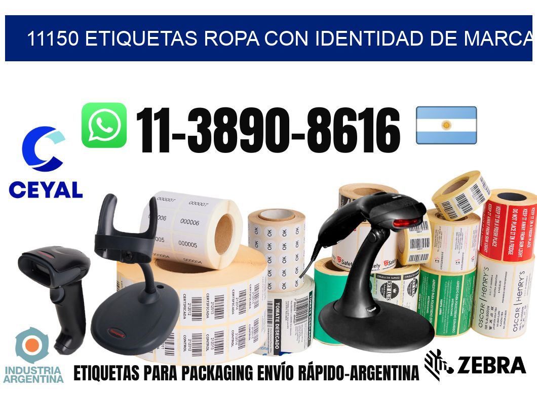 11150 Etiquetas ropa con identidad de marca