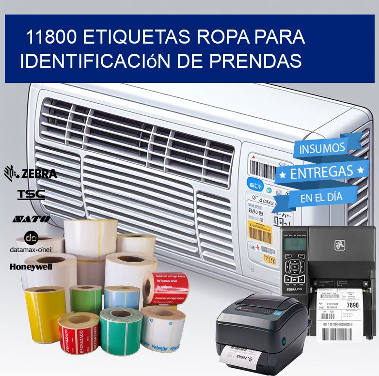 11800 Etiquetas ropa para identificación de prendas