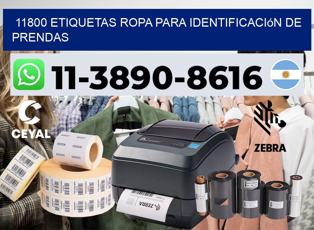 11800 Etiquetas ropa para identificación de prendas