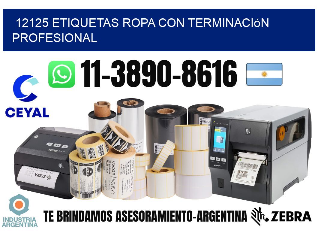 12125 Etiquetas ropa con terminación profesional
