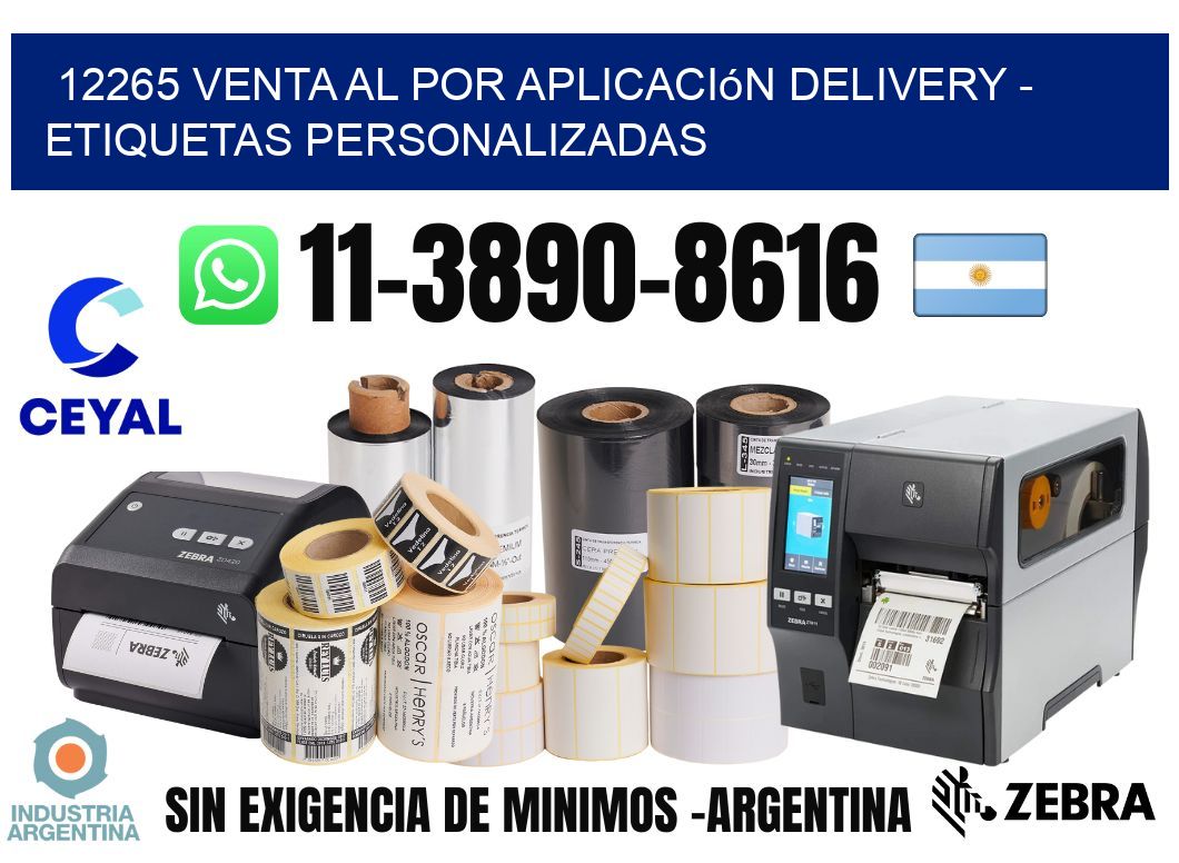 12265 Venta al Por Aplicación delivery - Etiquetas Personalizadas