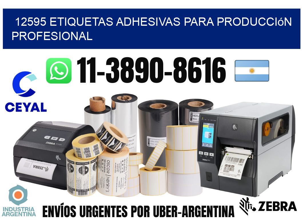 12595 Etiquetas adhesivas para producción profesional