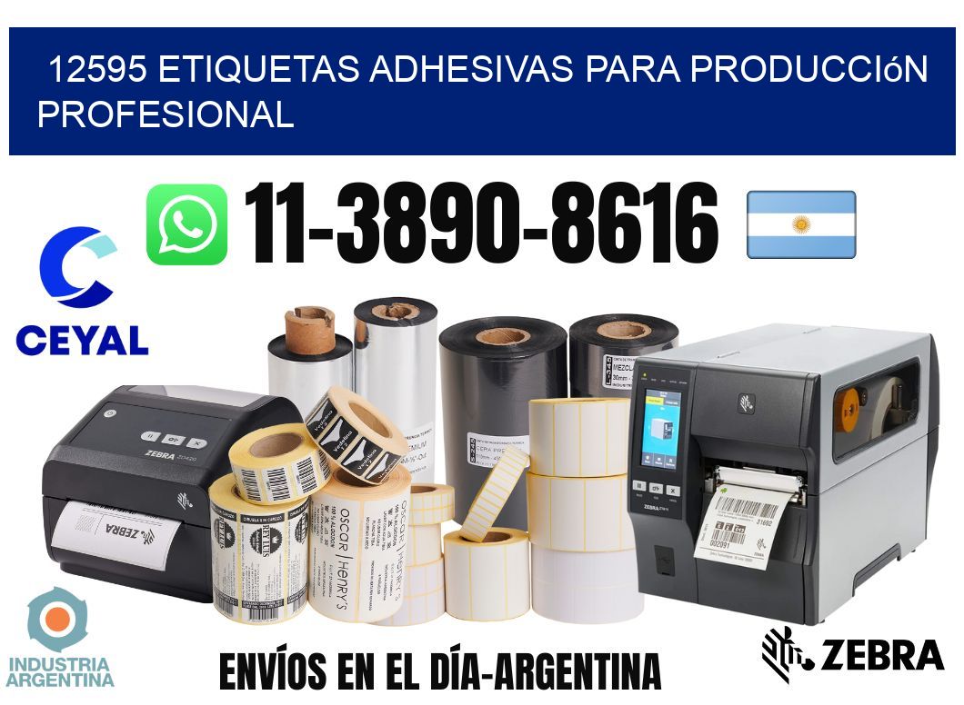 12595 Etiquetas adhesivas para producción profesional