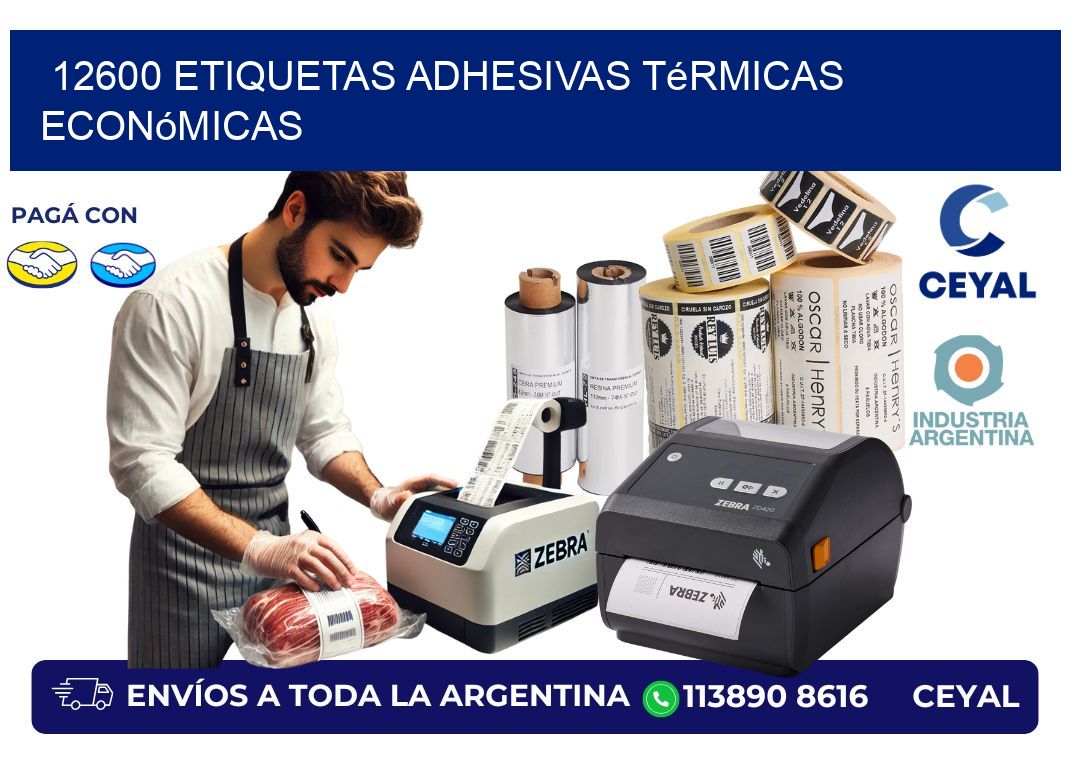12600 etiquetas adhesivas térmicas económicas