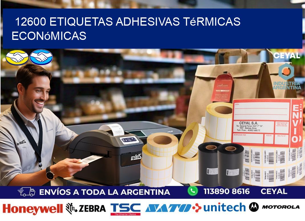 12600 etiquetas adhesivas térmicas económicas