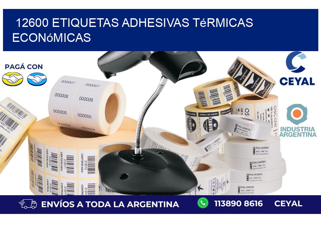 12600 etiquetas adhesivas térmicas económicas