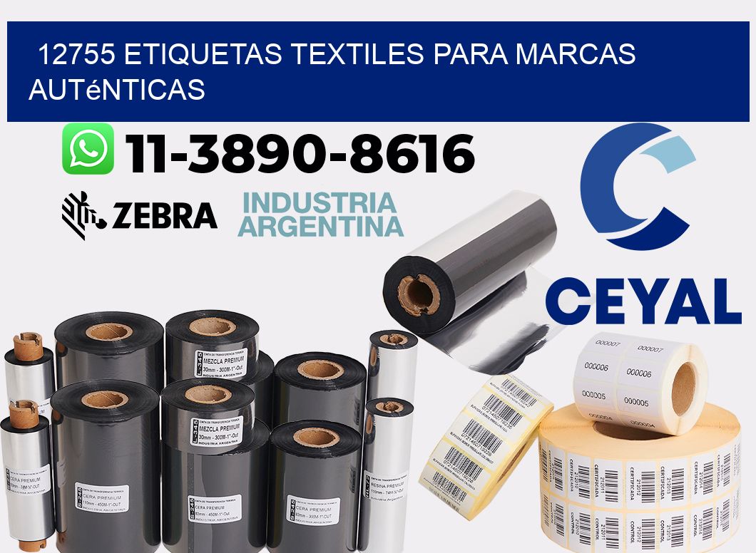 12755 Etiquetas textiles para marcas auténticas