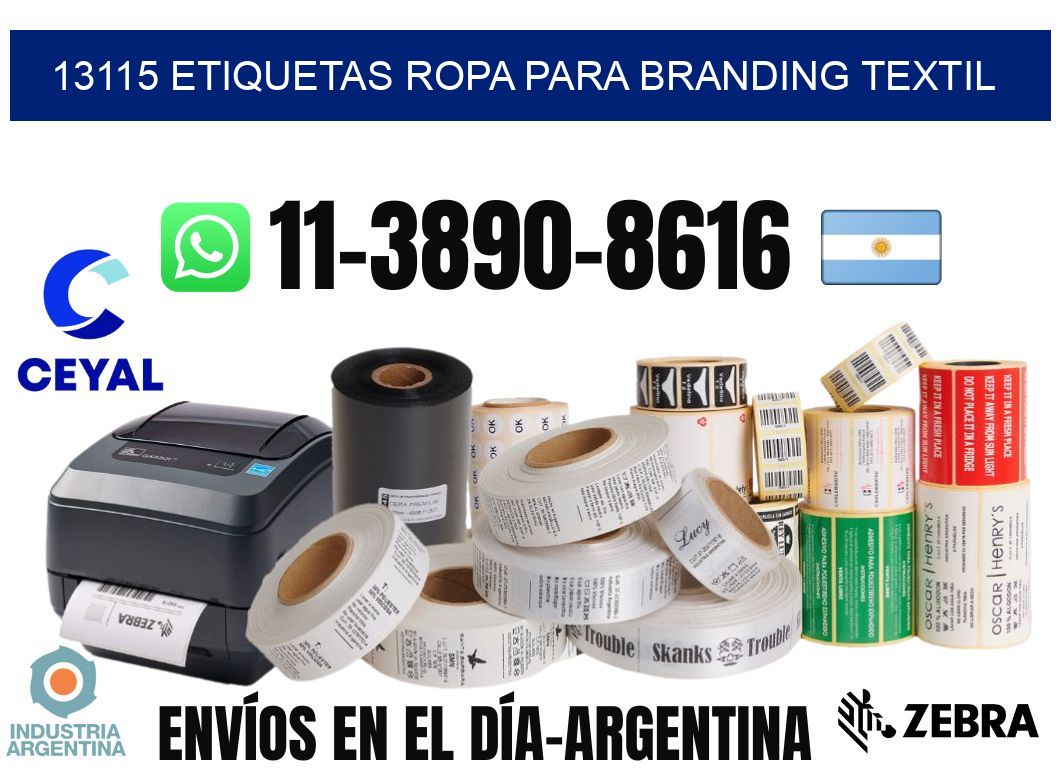 13115 Etiquetas ropa para branding textil
