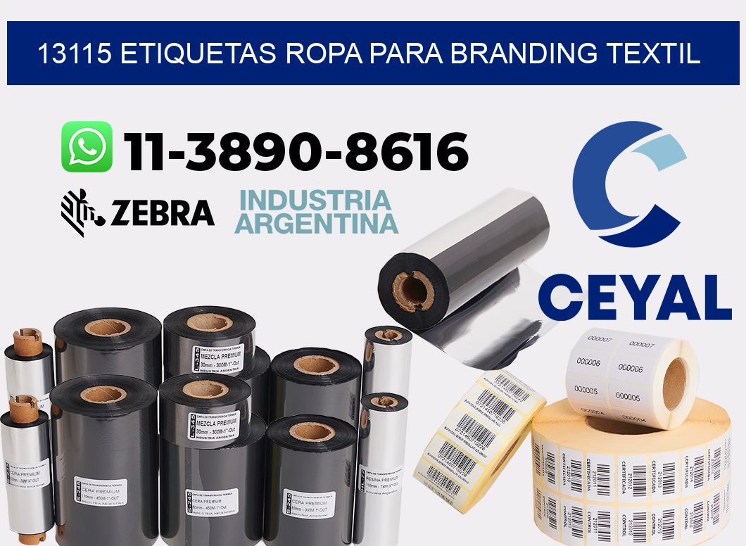 13115 Etiquetas ropa para branding textil