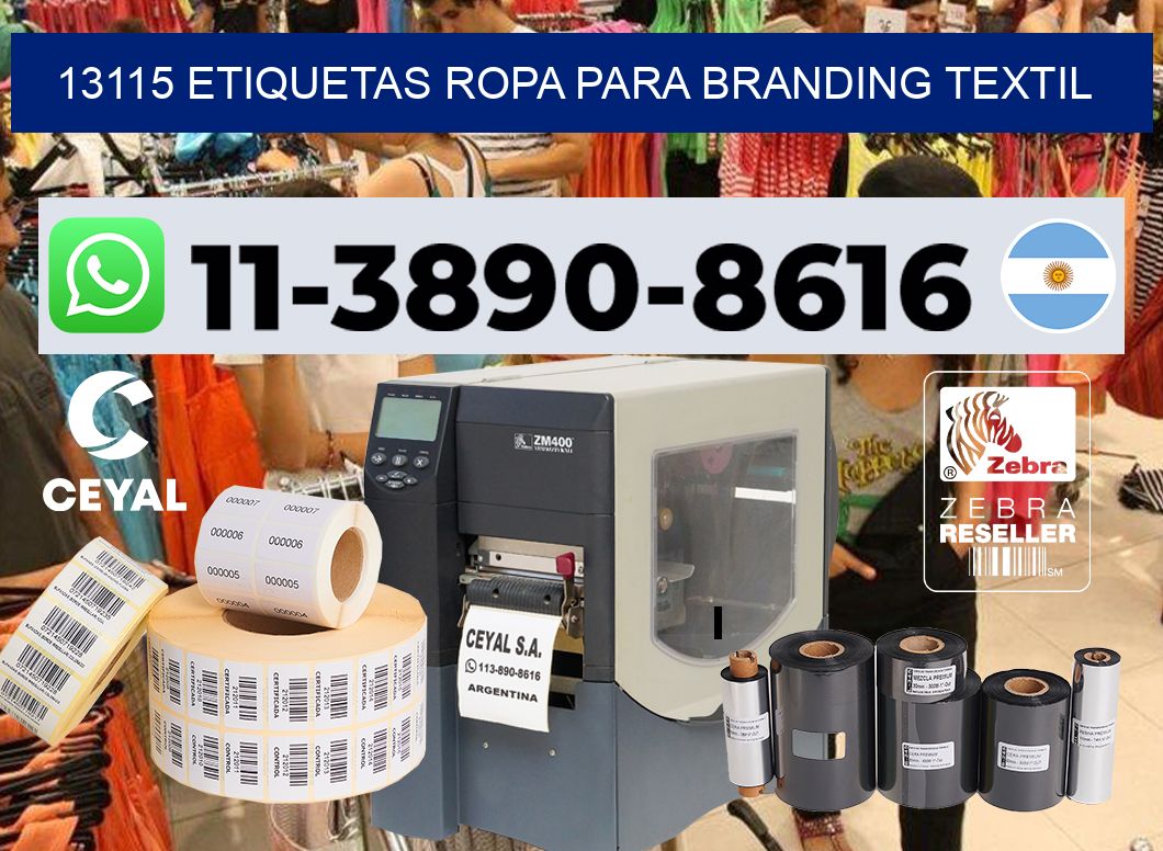 13115 Etiquetas ropa para branding textil