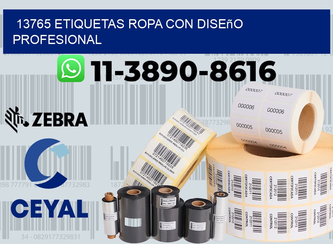 13765 Etiquetas ropa con diseño profesional