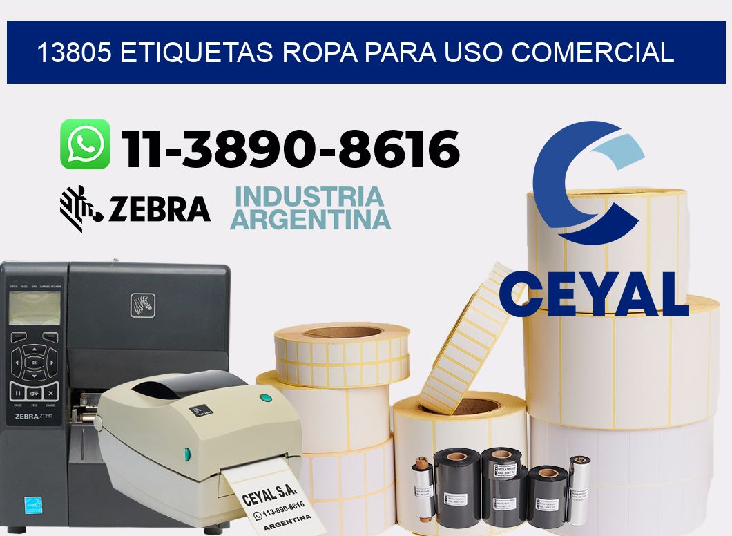 13805 Etiquetas ropa para uso comercial