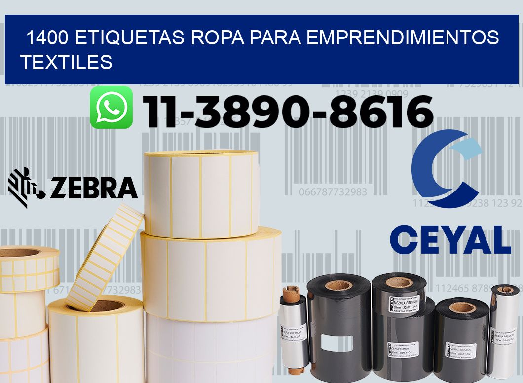 1400 Etiquetas ropa para emprendimientos textiles