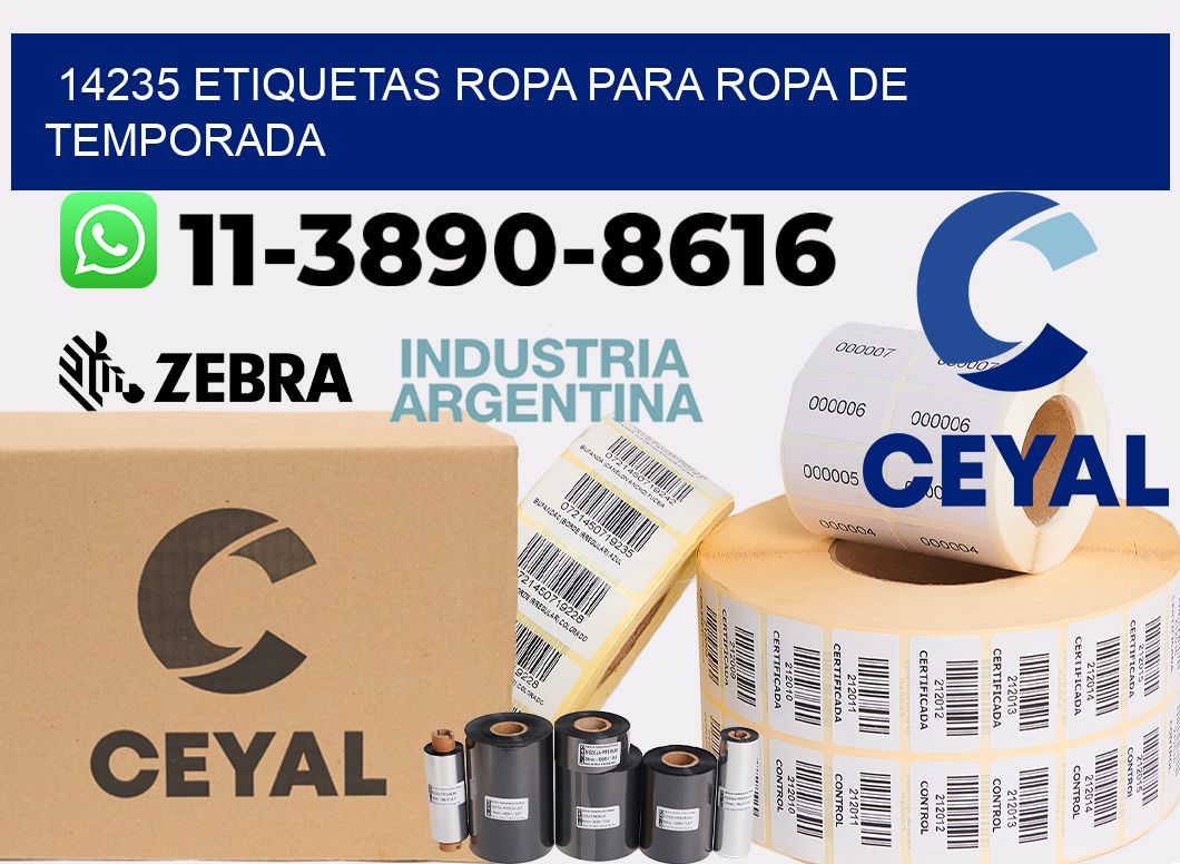 14235 Etiquetas ropa para ropa de temporada