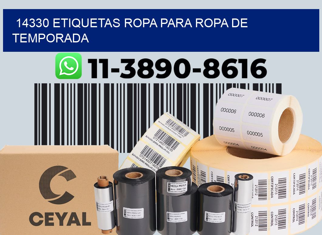 14330 Etiquetas ropa para ropa de temporada