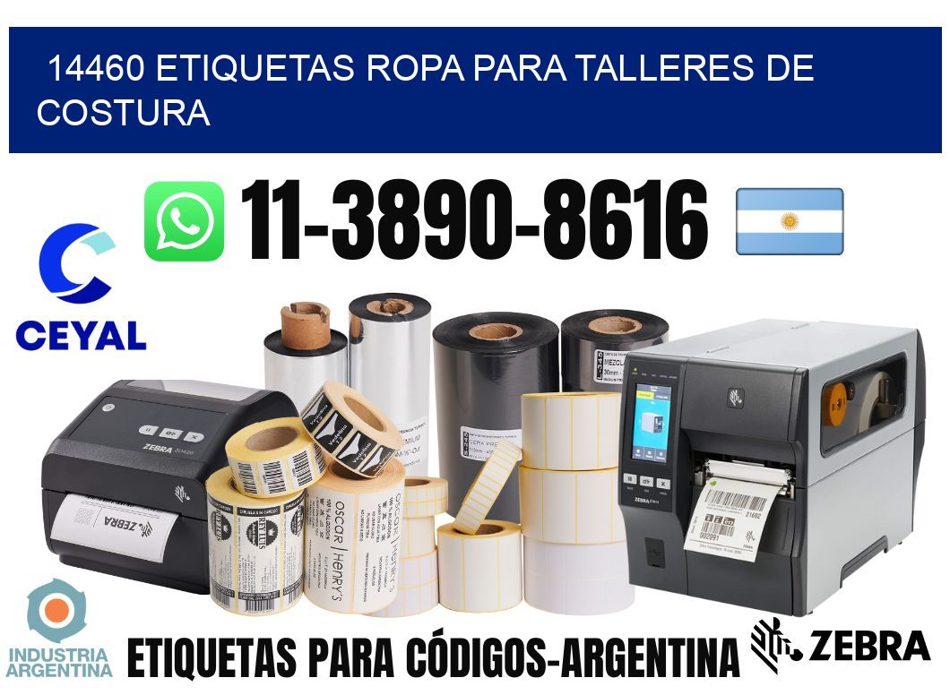 14460 Etiquetas ropa para talleres de costura