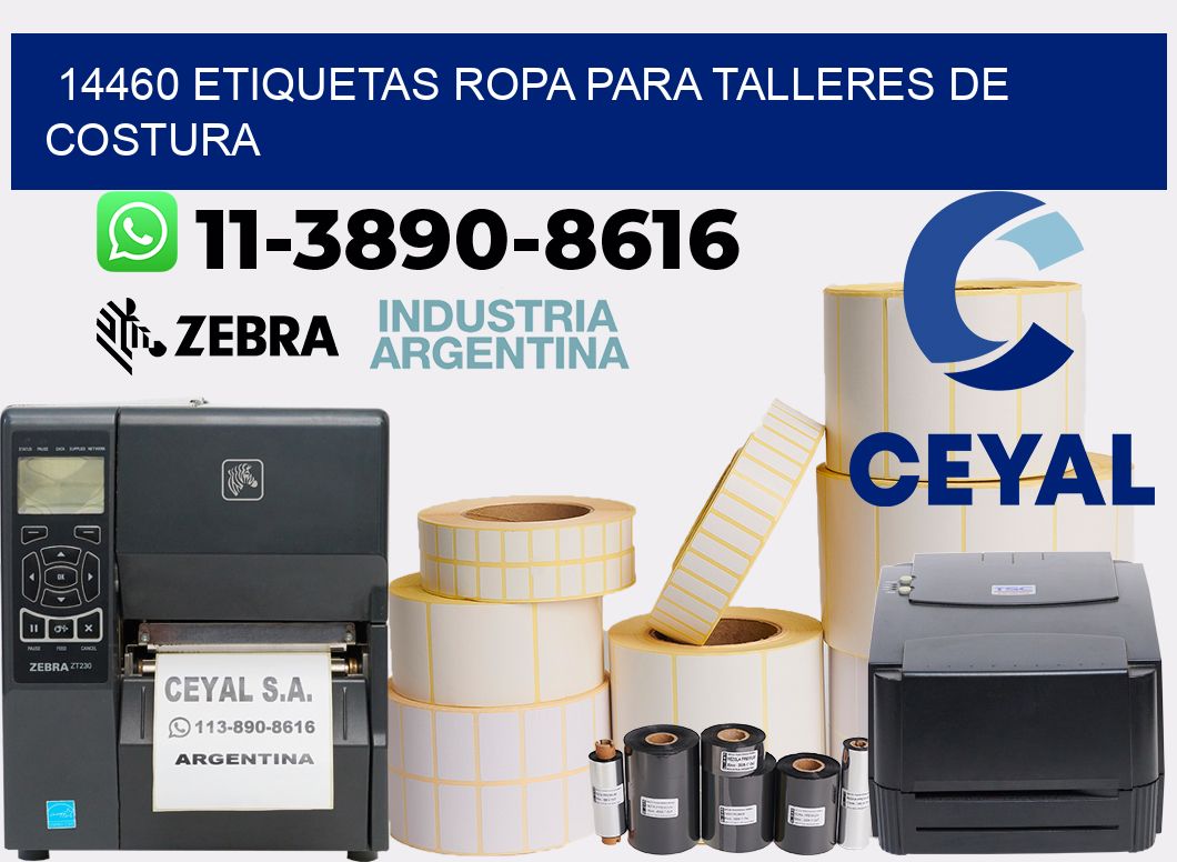 14460 Etiquetas ropa para talleres de costura