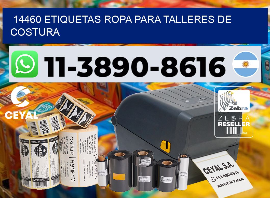 14460 Etiquetas ropa para talleres de costura