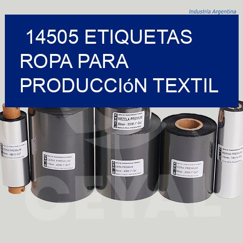 14505 Etiquetas ropa para producción textil