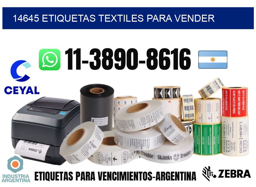 14645 Etiquetas textiles para vender