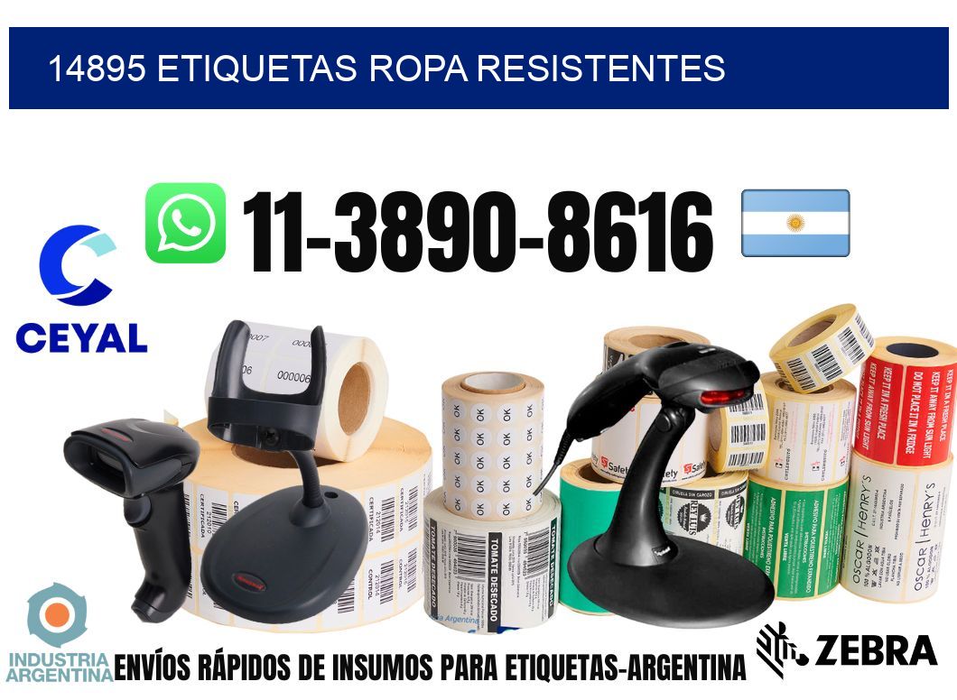 14895 Etiquetas ropa resistentes