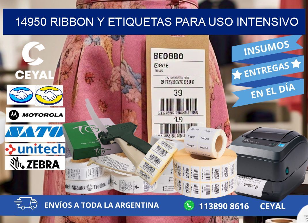 14950 ribbon y etiquetas para uso intensivo