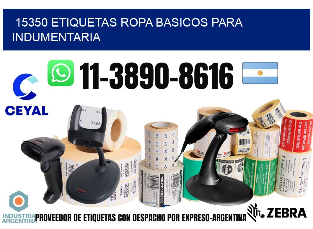 15350 Etiquetas ropa basicos para indumentaria