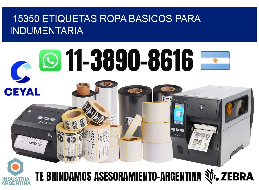 15350 Etiquetas ropa basicos para indumentaria