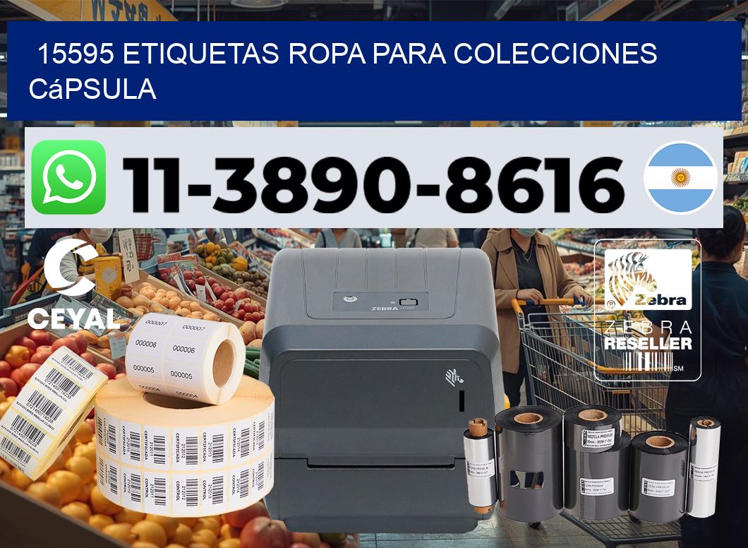 15595 Etiquetas ropa para colecciones cápsula