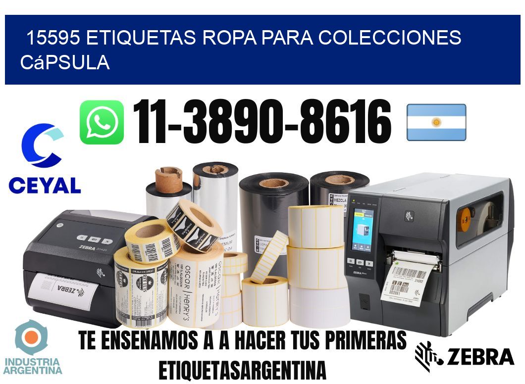 15595 Etiquetas ropa para colecciones cápsula