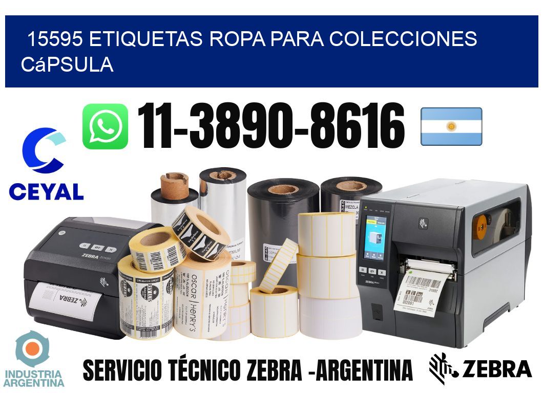 15595 Etiquetas ropa para colecciones cápsula