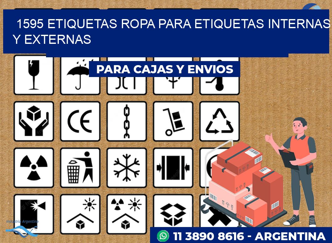 1595 Etiquetas ropa para etiquetas internas y externas