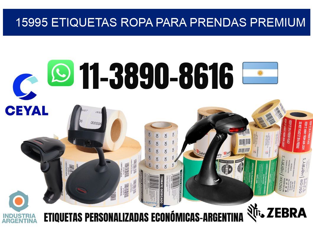 15995 Etiquetas ropa para prendas premium