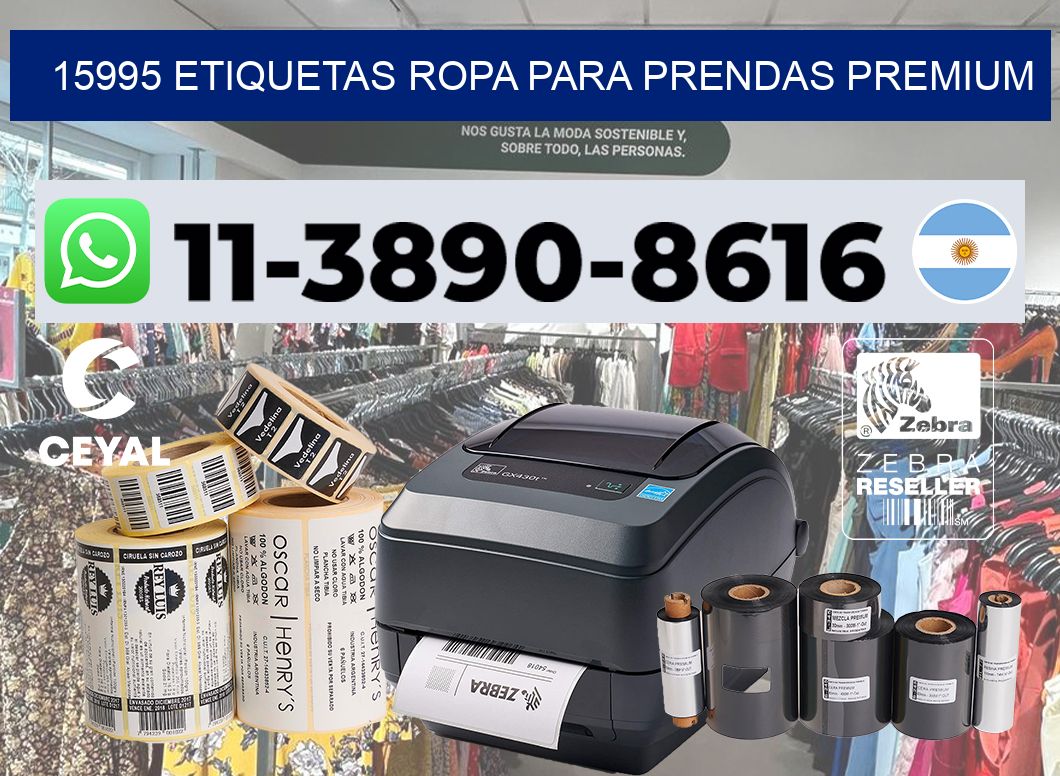 15995 Etiquetas ropa para prendas premium