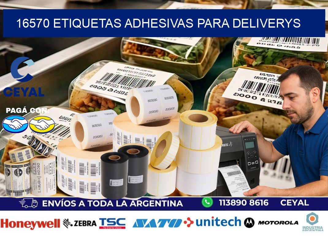 16570 etiquetas adhesivas para deliverys