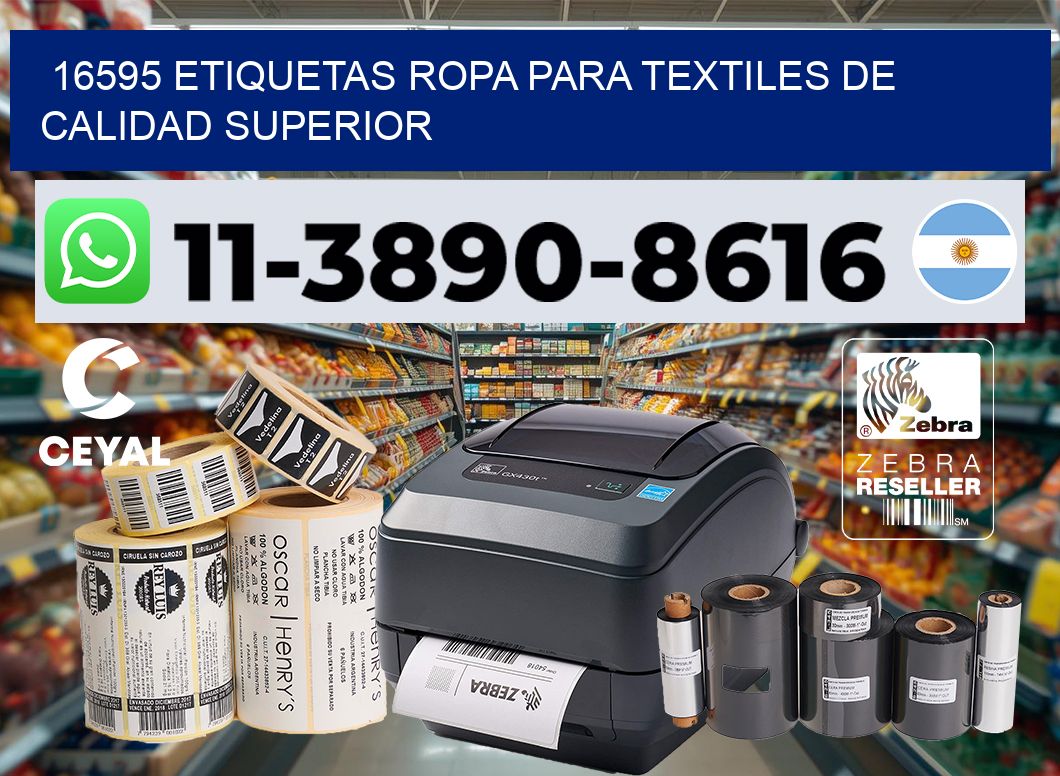 16595 Etiquetas ropa para textiles de calidad superior