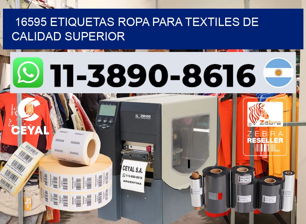 16595 Etiquetas ropa para textiles de calidad superior