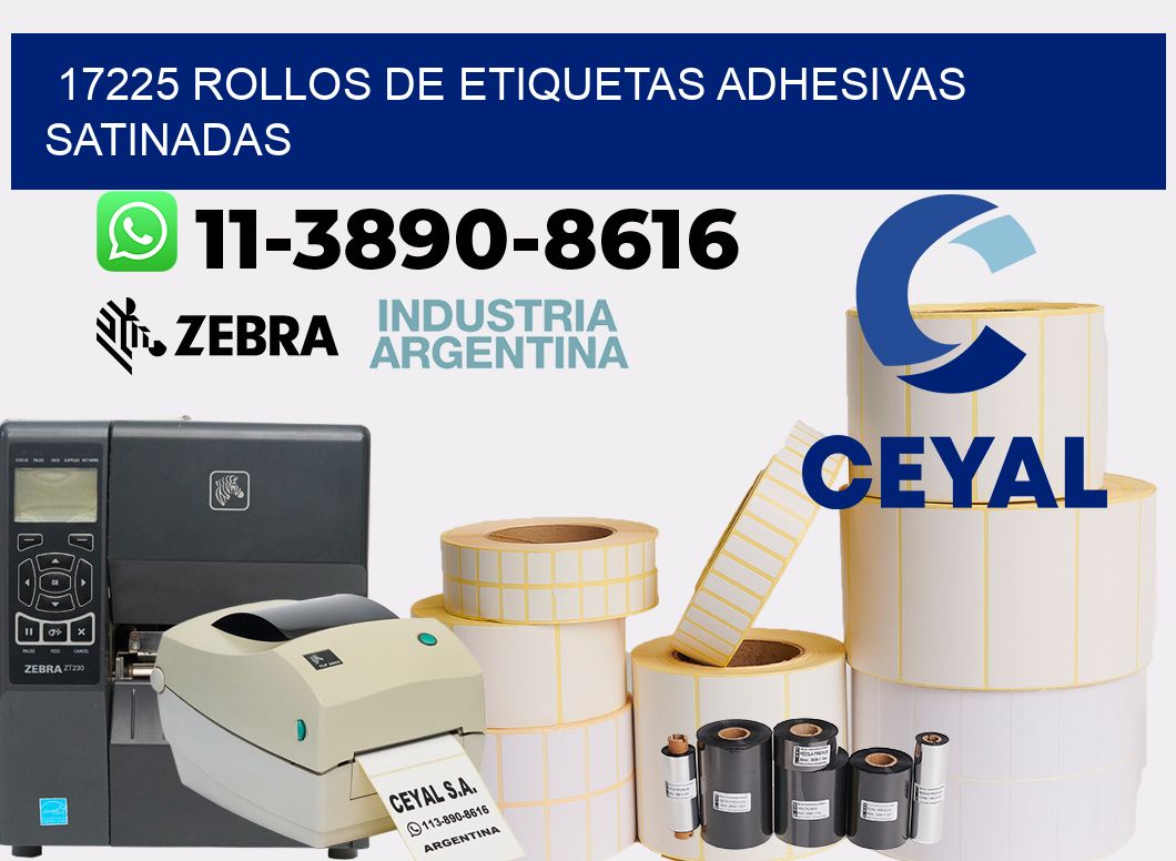 17225 rollos de etiquetas adhesivas satinadas
